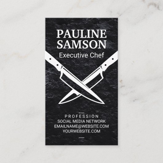 Kreuzmesser | Eisblau Visitenkarte (Vorderseite)