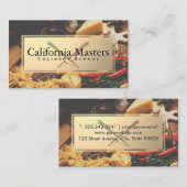 Kreuzmesser | Gold Metallic | Lebensmittel in Tabe Visitenkarte (Vorne/Hinten)