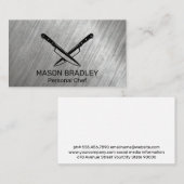 Kreuzmesser | Metall-Hintergrund Visitenkarte (Vorne/Hinten)