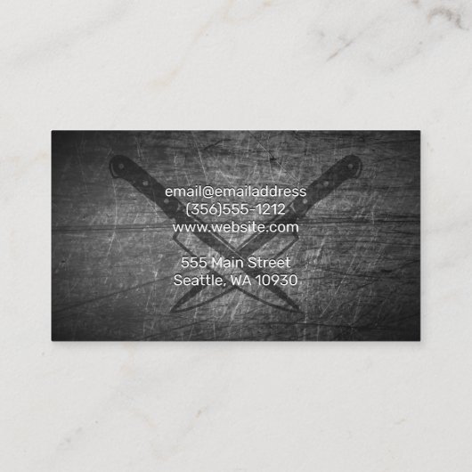 Kreuzmesser | Scratched Metal Visitenkarte (Rückseite)