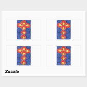 Kreuzmotif Glossy Rectangle Stickers (Blatt)
