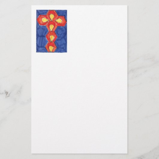 Kreuzmotif Stationery Briefpapier (Vorderseite)