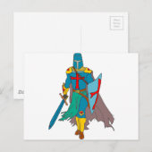 Kreuzritter Postkarte (Vorne/Hinten)