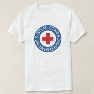 Kreuzrotes blaues beeinträchtigtes Immunsystem T-Shirt