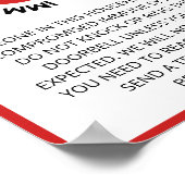 Kreuzrotes Herz - Kompromittiertes Immunsystem Poster (Ecke)