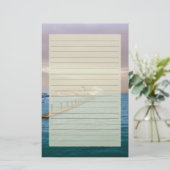 Kreuzschiff am Pier gezeichneten Briefpapier (Stehend Vorderseite)