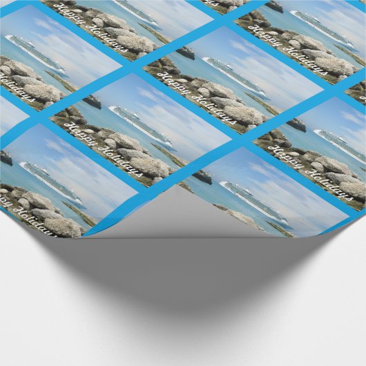 Kreuzschiff an CocoCay Gewohnheit Geschenkpapier (Ecke)