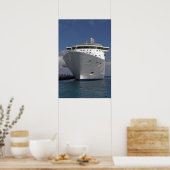 Kreuzschiff angedockt poster (Küche)