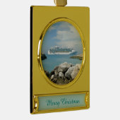 Kreuzschiff bei CocoCay Banner-Ornament Gold (Rechts)