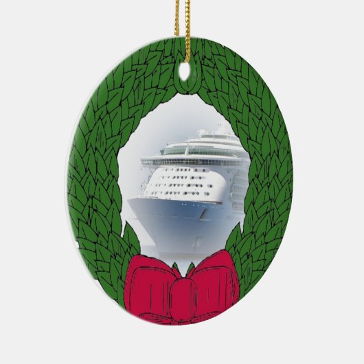Kreuzschiff-datierte Weihnachtsverzierung Keramikornament (Rechts)