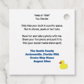 Kreuzschiff-Enten Behalten oder Spiel verbergen Geschenkanhänger (Rückseite)