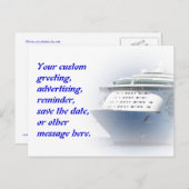 Kreuzschiff-Gewohnheits-Postkarte Ankündigungspostkarte (Vorne/Hinten)