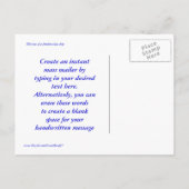 Kreuzschiff-Gewohnheits-Postkarte Ankündigungspostkarte (Rückseite)