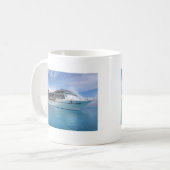 Kreuzschiff im karibischen Wasser Kaffeetasse (Vorderseite Links)