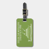 Kreuzschiff-Reisend-lustiges modernes einfaches Gepäckanhänger (Vorderseite vertikal)