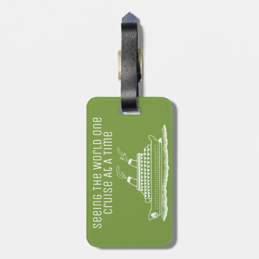 Kreuzschiff-Reisend-lustiges modernes einfaches Gepäckanhänger (Rückseite vertikal)