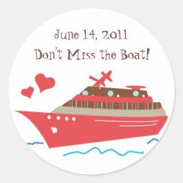 Kreuzschiff Save the Date Aufkleber
