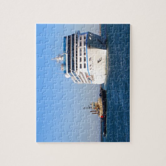 Kreuzschiff und Schlepper Puzzle (Vertikal)