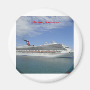 Kreuzschiff verankert in Roatan, Honduras Magnet