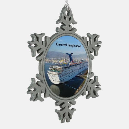 Kreuzschiff-Weihnachtsverzierung Schneeflocken Zinn-Ornament (Links)