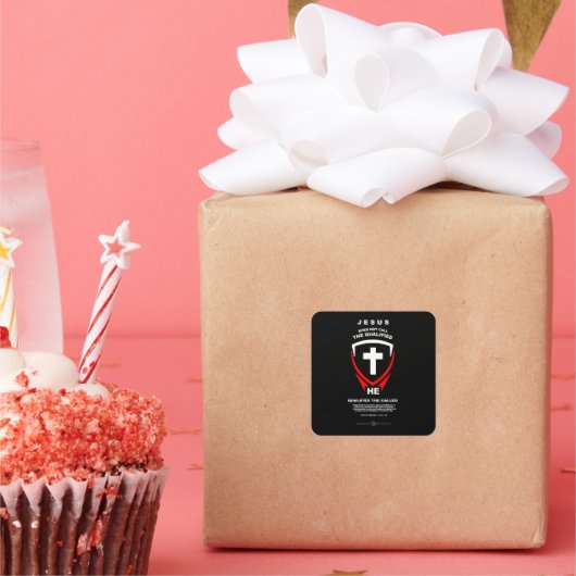 Kreuzschild Quadratischer Aufkleber (Party)