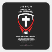 Kreuzschild Quadratischer Aufkleber (Vorderseite)