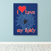 Kreuzspinne im Netz Leinwand (Insitu (Holzboden))