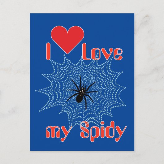 Kreuzspinne im Netz Postkarte (Vorderseite)