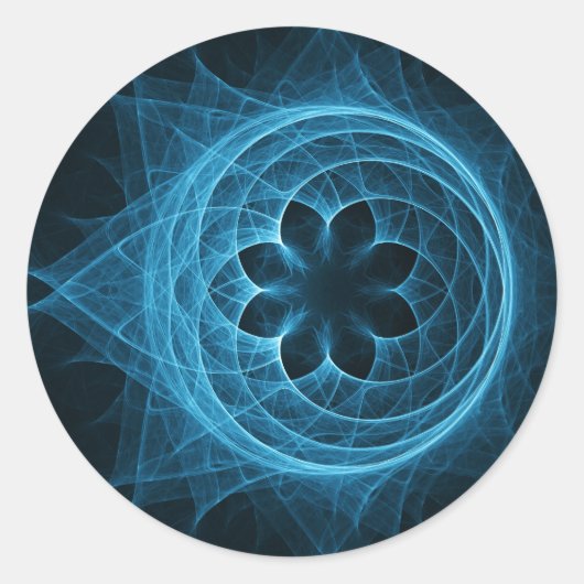 Kreuzspiralstrahlkugel Runder Aufkleber (Vorderseite)