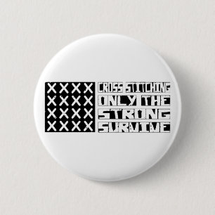 Kreuzstich Button