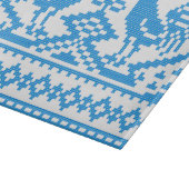 Kreuzstich-Design des Blue Rooster Schneidebrett (Ecke)