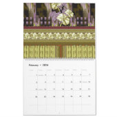 Kreuzstich einer Vase mit Blume Kalender (Feb 2026)