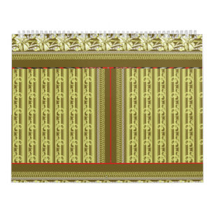 Kreuzstich einer Vase mit Blume Kalender