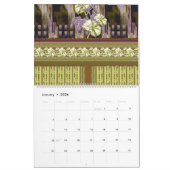 Kreuzstich einer Vase mit Blume Kalender (Jan 2026)