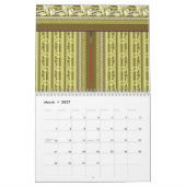 Kreuzstich einer Vase mit Blume Kalender (Mär 2027)