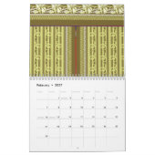 Kreuzstich einer Vase mit Blume Kalender (Feb 2027)