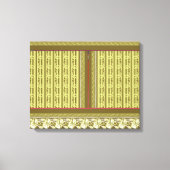 Kreuzstich einer Vase mit Blume Leinwanddruck (Vorderseite)