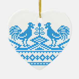 Kreuzstich Keramik Ornament