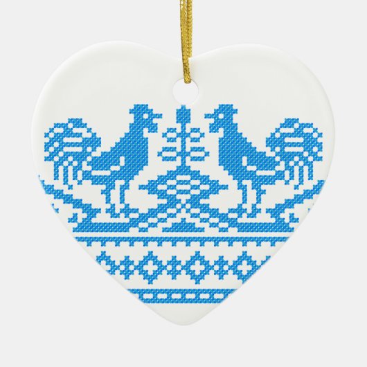 Kreuzstich Keramik Ornament (Vorne)