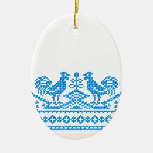 Kreuzstich Keramikornament (Vorne)