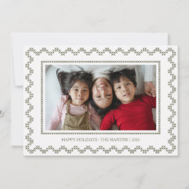 Kreuzstich-Rahmen Weihnachtsfeiertag Weihnachtskar Feiertagskarte