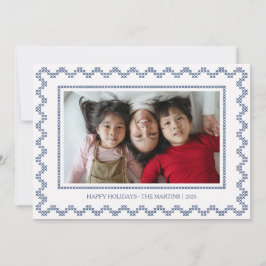 Kreuzstich-Rahmen Weihnachtsfeiertag Weihnachtskar Feiertagskarte