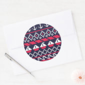 Kreuzstich Runder Aufkleber (Umschlag)