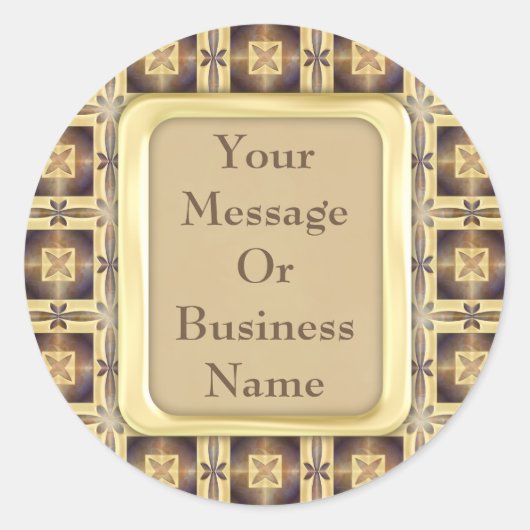 Kreuzstich Runder Aufkleber (Vorderseite)