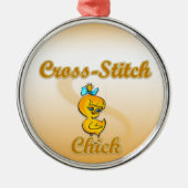 Kreuzstich Silbernes Ornament (Vorne)