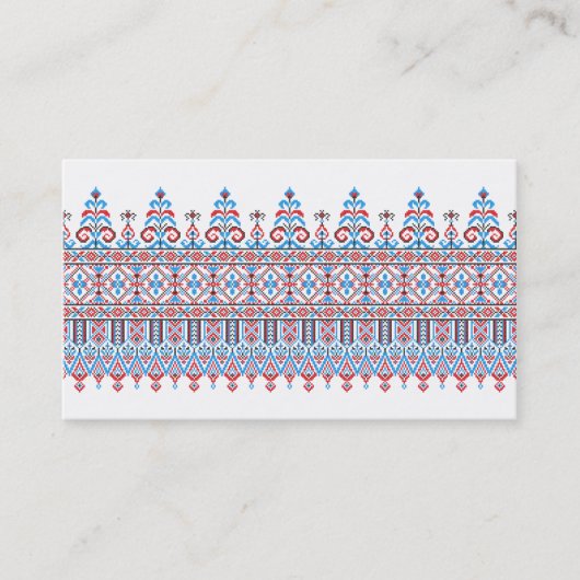 Kreuzstich Visitenkarte (Vorderseite)