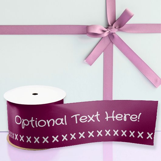 Kreuzstiche oder Küsse und Text in beliebiger Farb Satinband