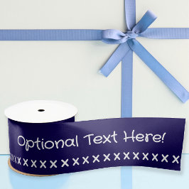 Kreuzstiche oder Küsse und Text in beliebiger Farb Satinband