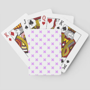 Kreuzstiche von Lilac auf Weiß Spielkarten
