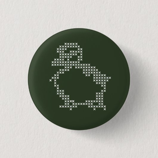 Kreuzstichknopf Button (Vorderseite)